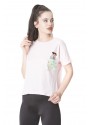 Cep Tül Ve Baskılı Tshirt 
